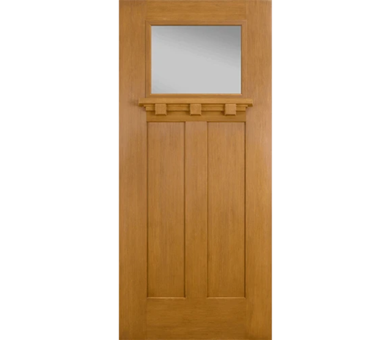 Lafayette Craftsman Light Fiberglass Entry Door