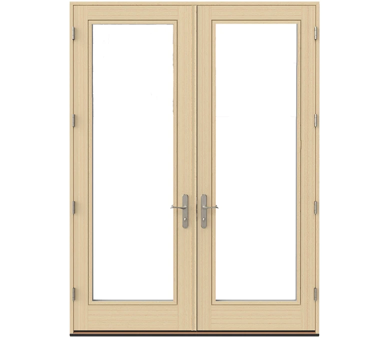 Lafayette Pella Lifestyle Series Wood Double Hinged Patio Doors